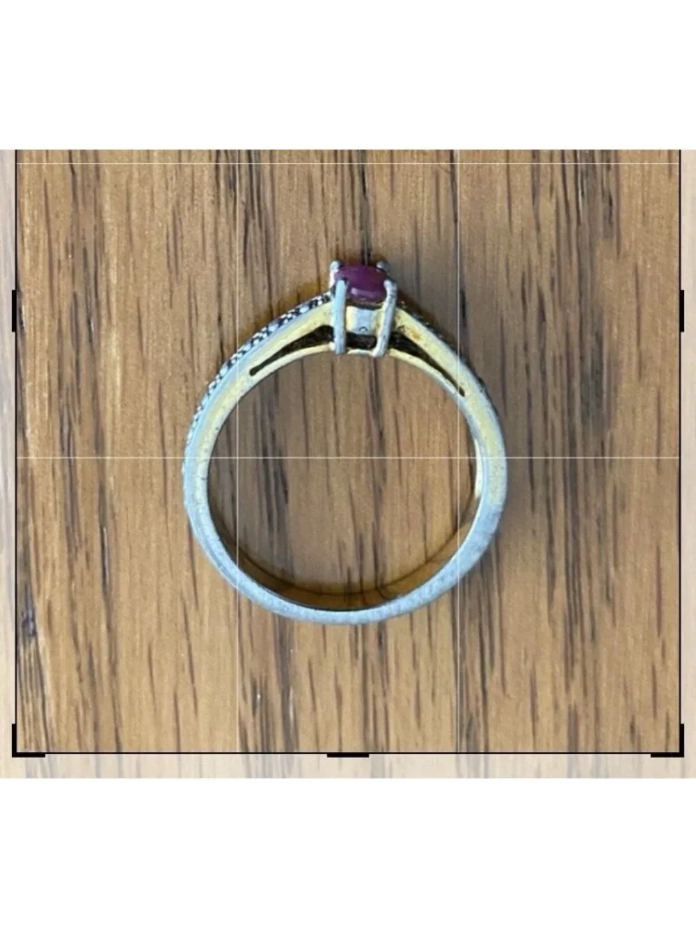 Vintage Gold Plated Genuine Ruby Ring Size: 7 3/4